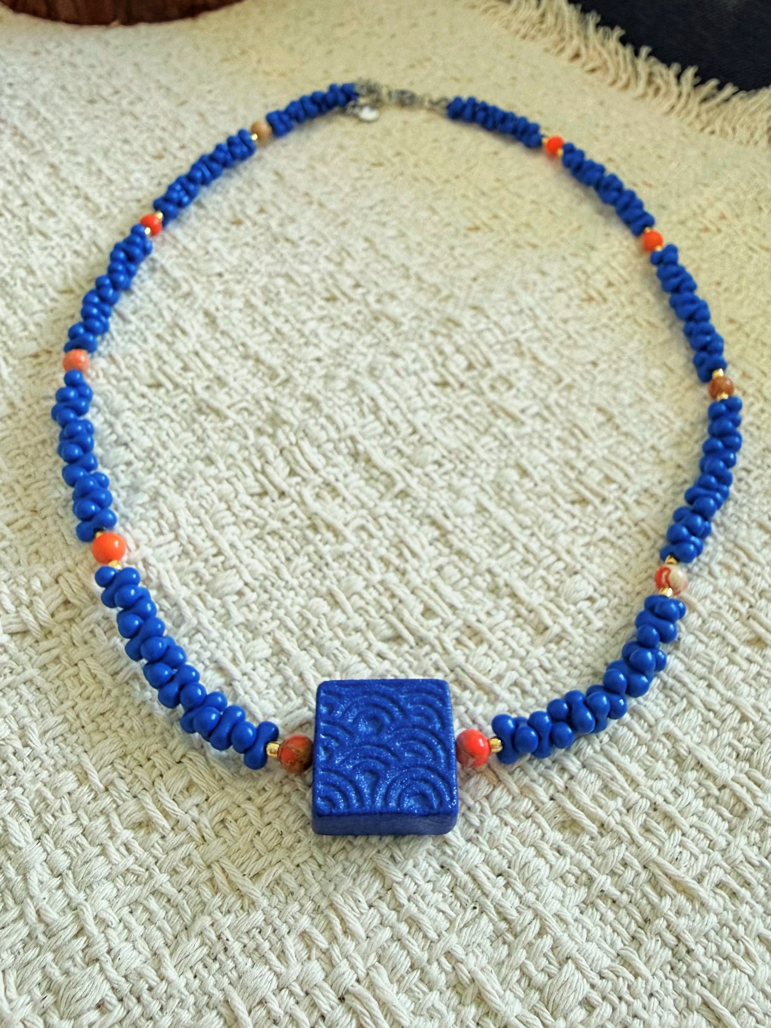 中國印系列 祥雲陶瓷頸鏈 Auspicious Cloud Ceramic Necklace